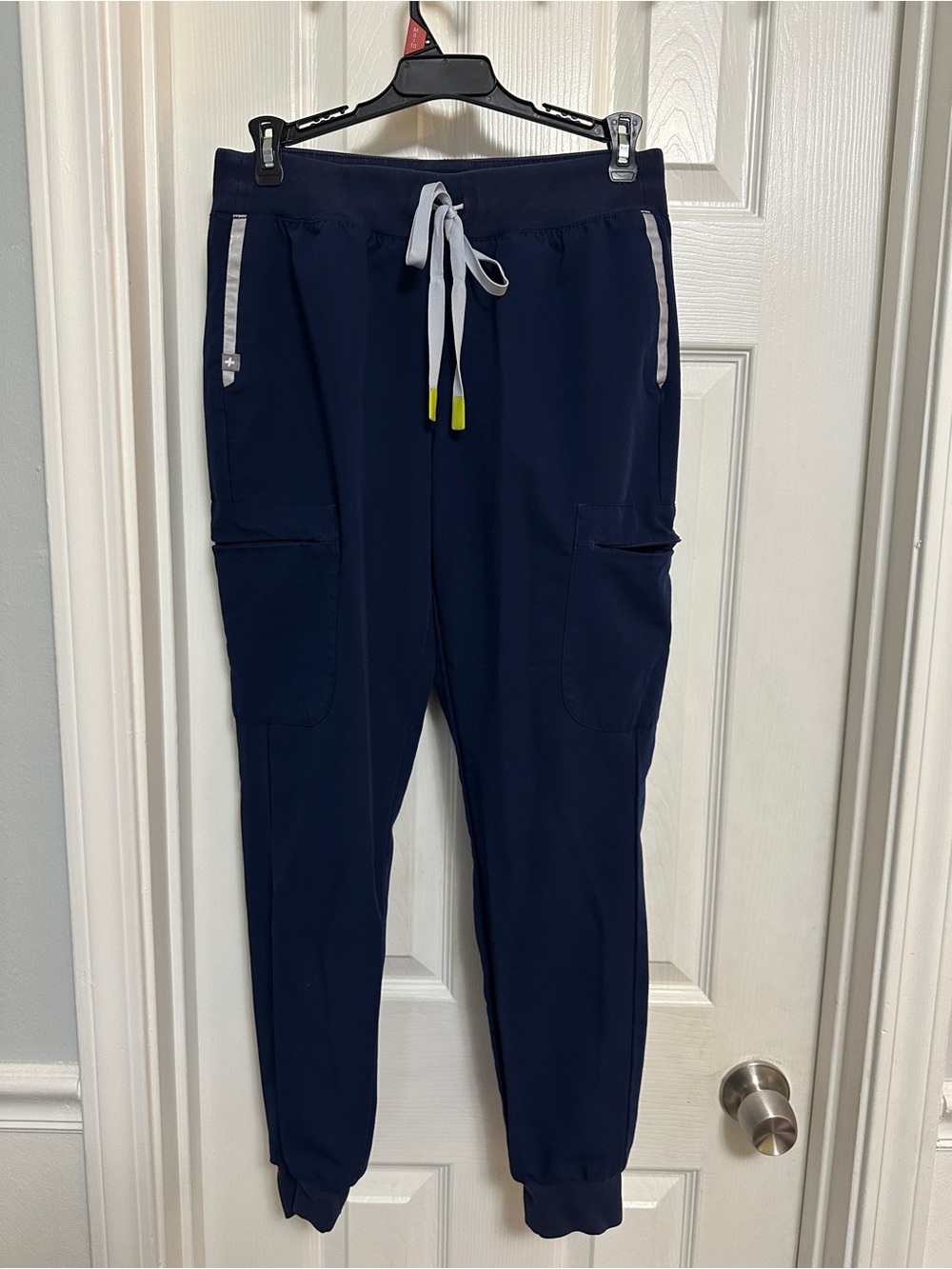 Figs Zamora Special Edition Navy Jogger Scrub Pants with Reflective Pockets